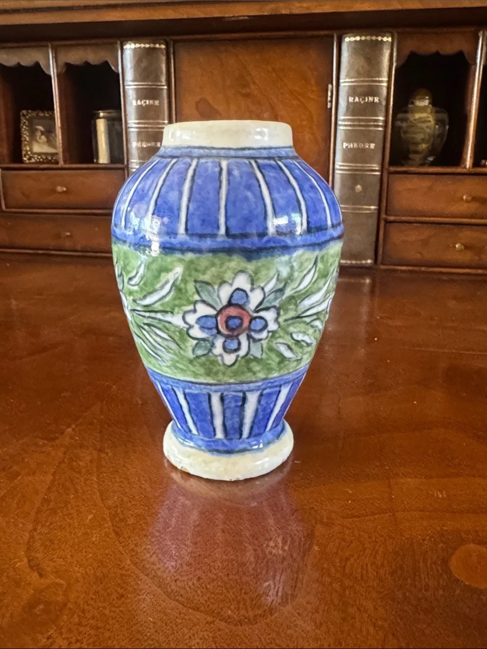 Pottery Barn Hand Painted Ceramic Decorative Bud Vase - New!